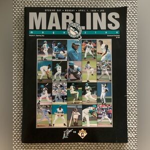 1996 Florida Marlins Opening Day Program